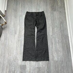 Charcoal Grey Vintage “Le Chateau” Low-Rise Preppy Flared / Wide Leg Pants
